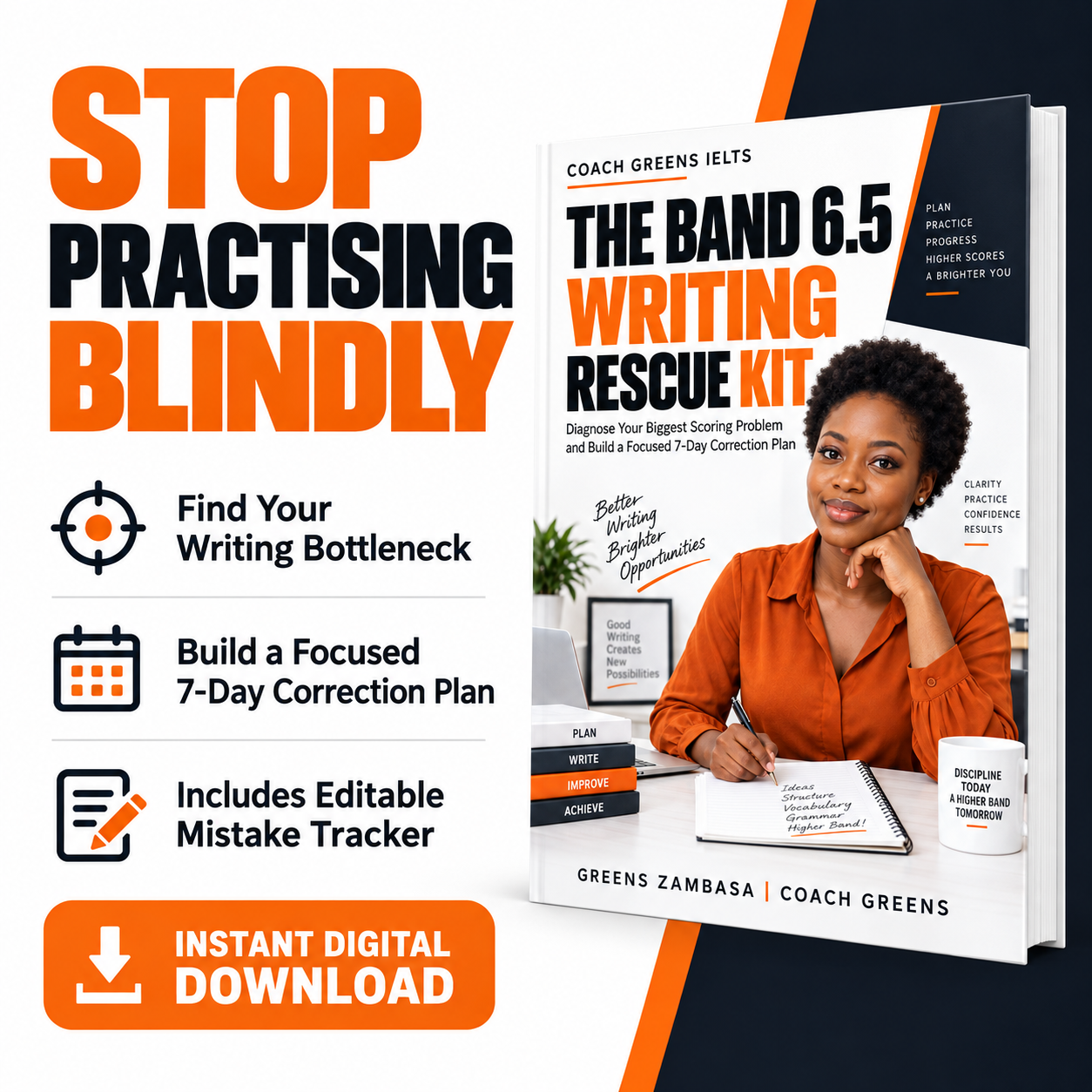 The Band 6.5 Writing Rescue Kit: IELTS Writing Diagnostic Workbook and 7-Day Correction Plan